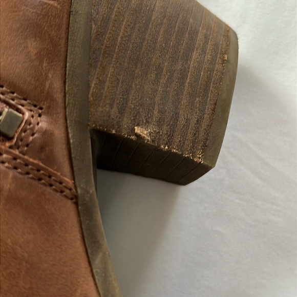 Frye Judith Double Zip Brown Leather Ankle Boots - Picture 10 of 13